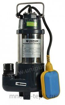 Насос дренажный фекальный UNIPUMP FEKAPUMP V250F, 250 Вт, размер фракций до 15 мм, напор до 7.5 м, с поплавком - №1