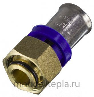 Пресс - муфта с накидной гайкой для коллектора 1/2" НГ (конус) - 16 2.0 TIM F-S1602F（A）для металлопластиковой и PEX труб - №1